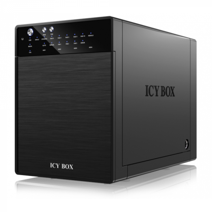 Rack HDD Raidsonic IcyBox, SATA3, USB 3.0 + eSATA, 4x 3.5inch, Black Rack HDD Raidsonic IcyBox, SATA3, USB 3.0 + eSATA, 4x 3.5inch, Black