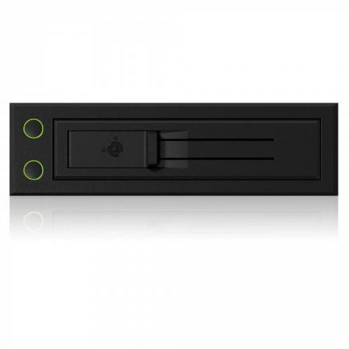 Rack HDD Raidsonic IcyBox Trayless, SATA/SAS, 3.5inch in 5.25inch, Black