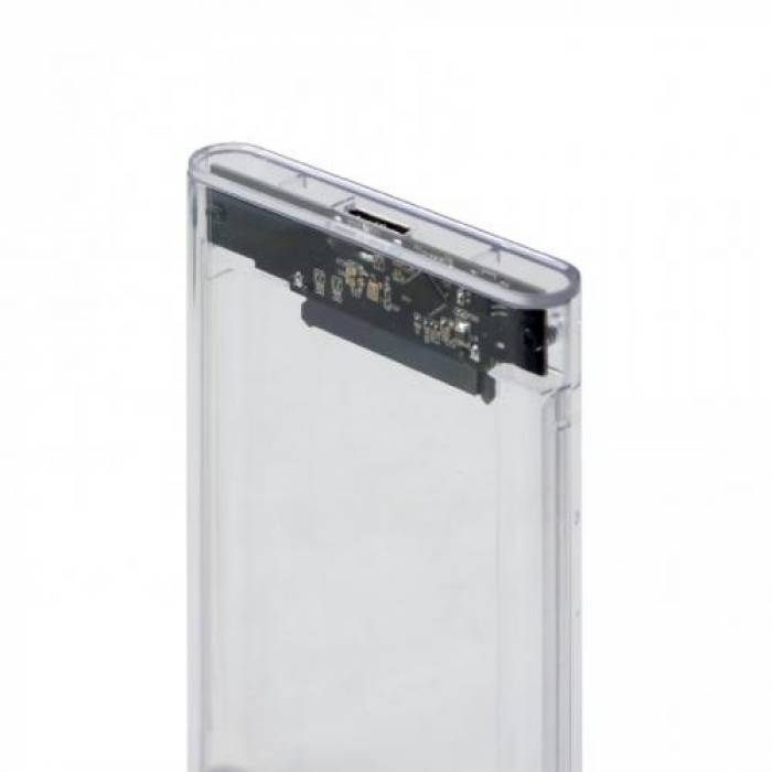 Rack HDD/SSD Gembird, SATA - USB 3.0, 2.5inch, Transparent