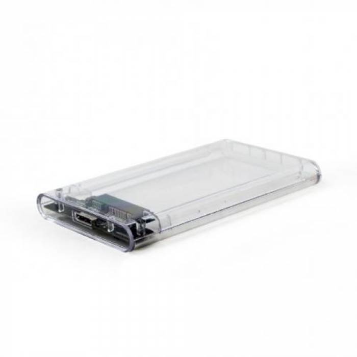 Rack HDD/SSD Gembird, SATA - USB 3.0, 2.5inch, Transparent