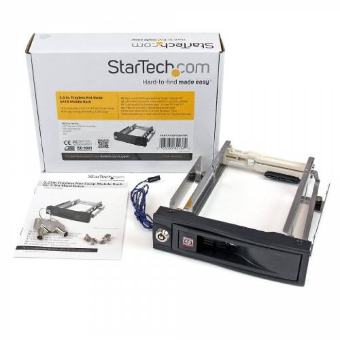 Rack HDD Startech HSB100SATBK, SATA, 5.25inch, Black