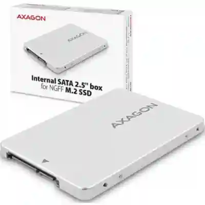 Rack SSD Axagon RSS-M2SD, SATA - M.2 SATA, White