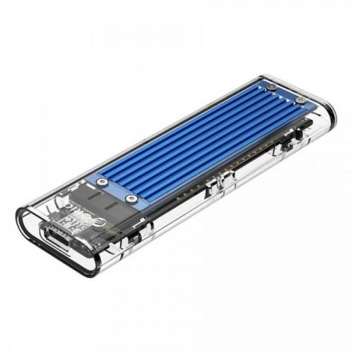 Rack SSD Orico TCM2F-C3, USB 3.1, Transparent