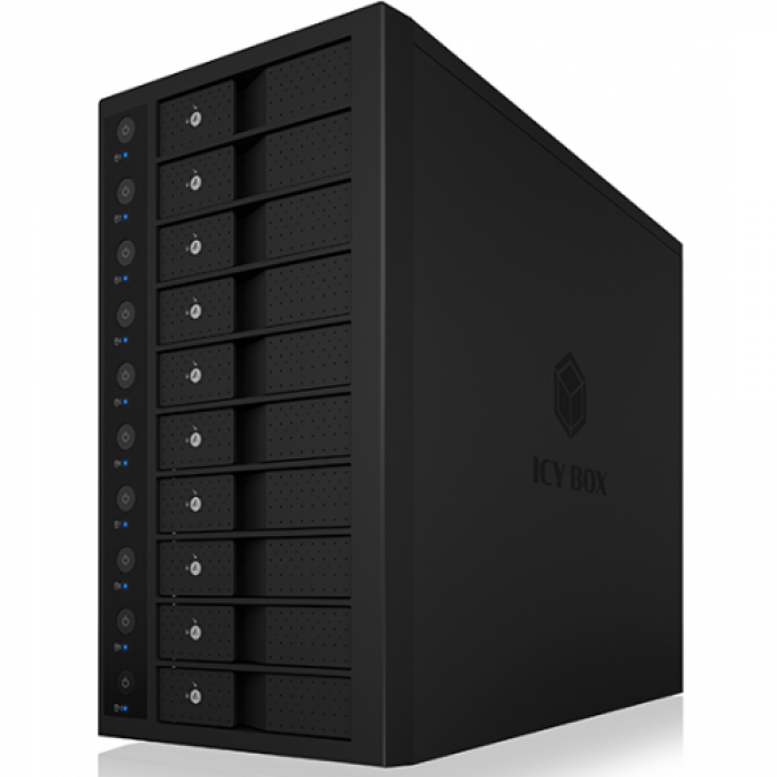 Rack SSD Raidsonic Icybox IB-3810-C31, USB-C, 3.5inch, Black