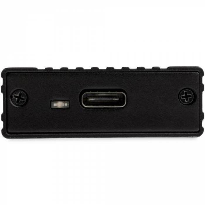 Rack SSD Startech, USB Tip C, M.2 NVMe, Black