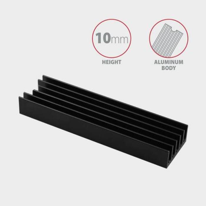 Radiator SSD Axagon CLR-M2L10, Black