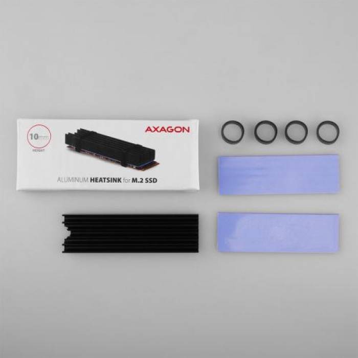 Radiator SSD Axagon CLR-M2L10, Black