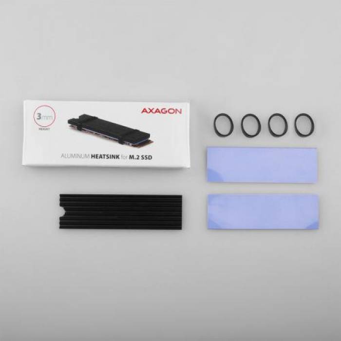 Radiator SSD Axagon CLR-M2L3, Black