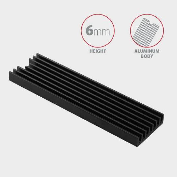 Radiator SSD Axagon CLR-M2L6, Black