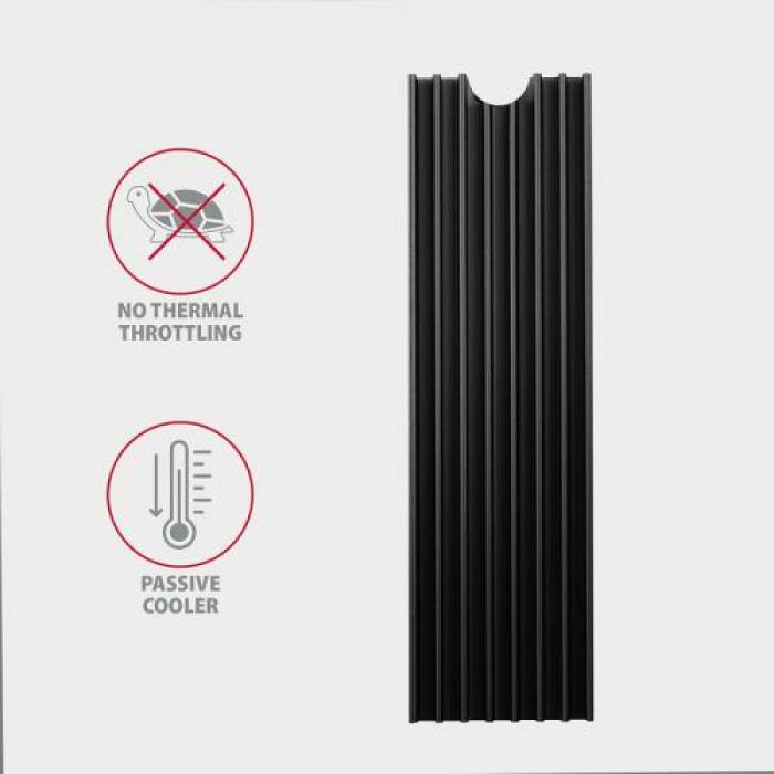 Radiator SSD Axagon CLR-M2L6, Black