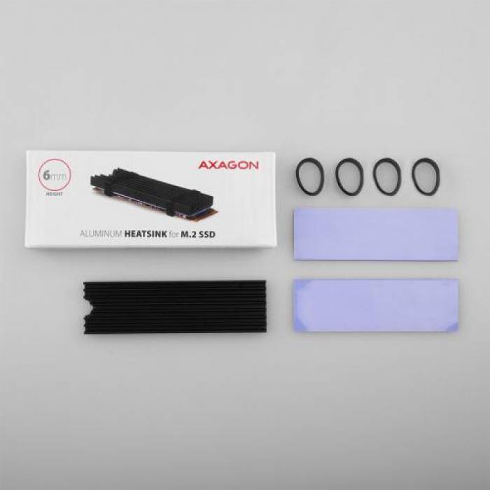 Radiator SSD Axagon CLR-M2L6, Black