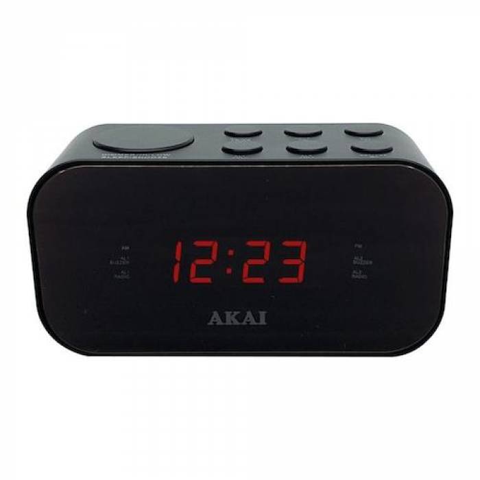 Radio cu ceas Akai ACR-3088, Bluetooth, Black