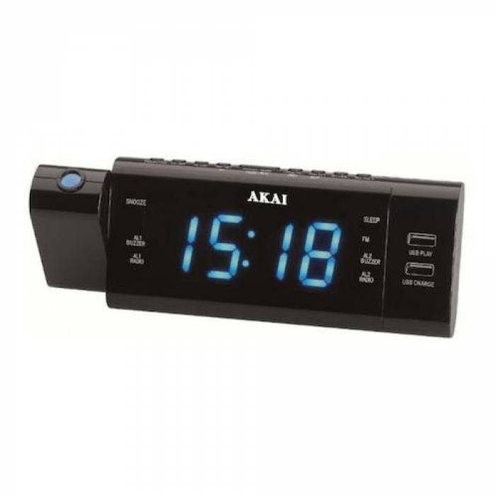 Radio cu ceas Akai ACR-3888, Bluetooth, Black