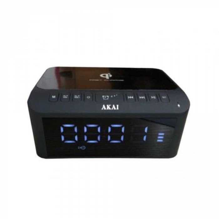 Radio cu ceas Akai ACRB-1000, Bluetooth, Black