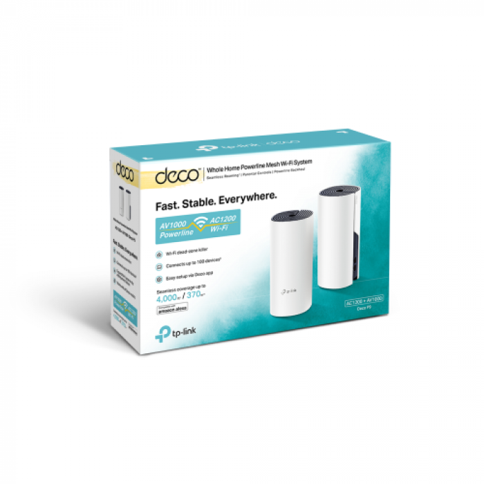 Router TP-Link Deco P9 (2-Pack), 2x LAN, 2 bucati