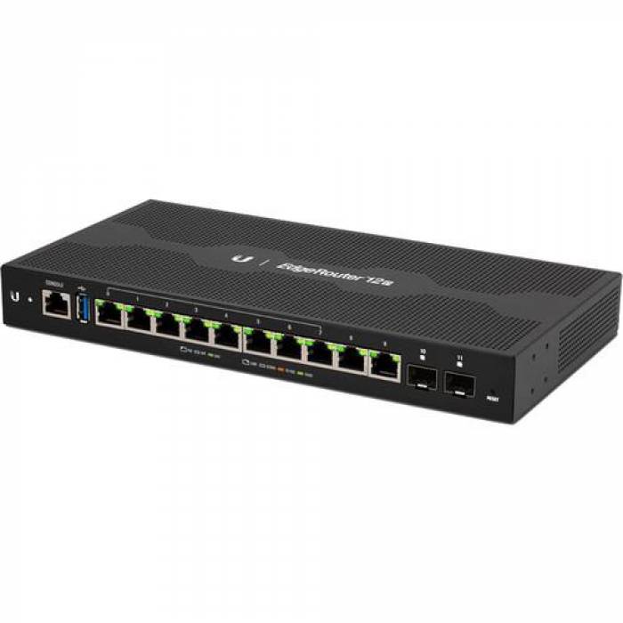 Router Ubiquiti ER-12P, 10 Porturi, PoE