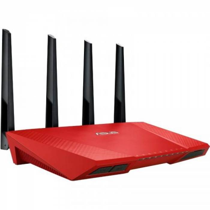 Router Wireless Asus RT-AC87U, 4x LAN, Red