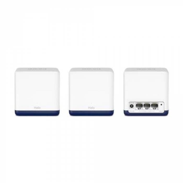 Router wireless Mercusys Halo H50G Mesh, 2x LAN, 3 bucati