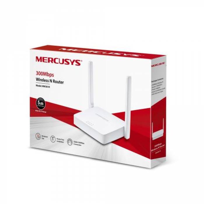 Router wireless MERCUSYS MW301R, 2x LAN