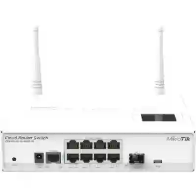 Router wireless MikroTik CRS109-8G-1S-2HnD-IN, 8x LAN