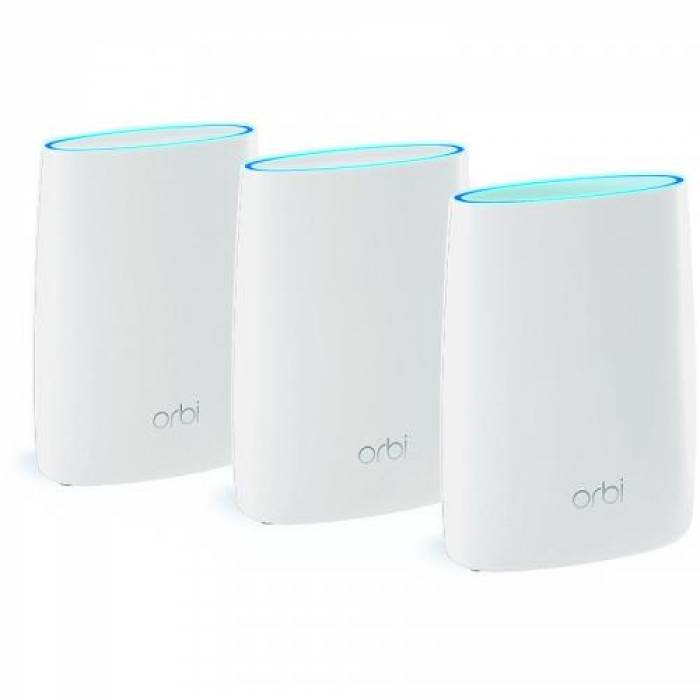 Router Wireless Netgear ORBI 4PT RBK53, 3x LAN + 2 Access Point Orbi Satellite (RBK53) Router Wireless Netgear ORBI 4PT RBK53, 3x LAN + 2 Access Point Orbi Satellite (RBK53)