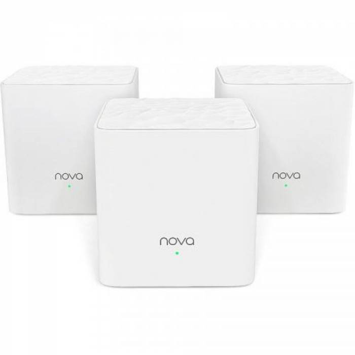 Router wireless Tenda Nova MW3 Dual-Band, 1x LAN, 3 bucati