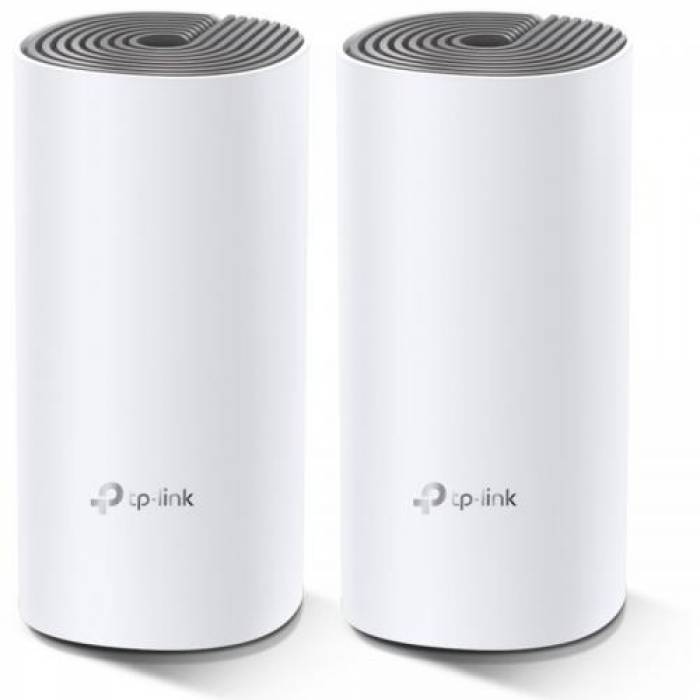 Router wireless TP-LINK Mesh Deco E4 Dual-Band, 2x LAN, 2 bucati