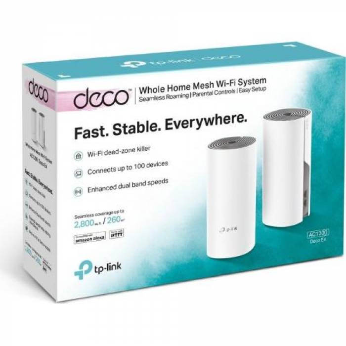 Router wireless TP-LINK Mesh Deco E4 Dual-Band, 2x LAN