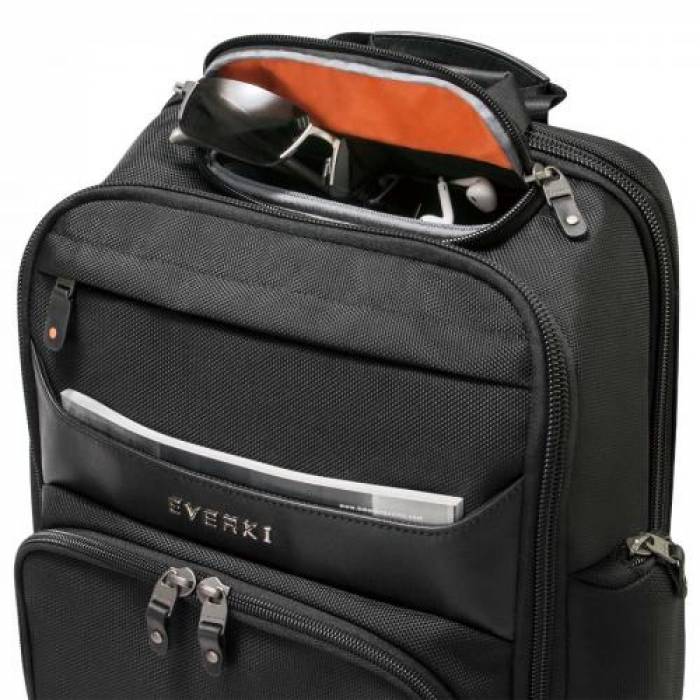 Rucsac Everki Onyx Premium Travel Friendly pentru laptop de 17.3inch, Black