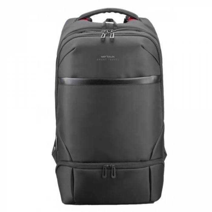 Rucsac Serioux Smart Travel ST9588 pentru laptop de 15.6inch, USB, Black