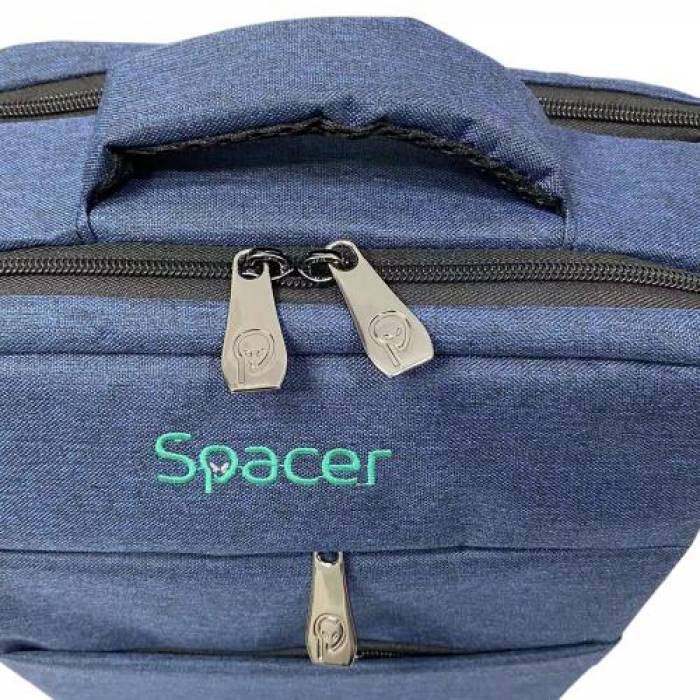 Rucsac Spacer New York pentru laptop de 17inch, Blue