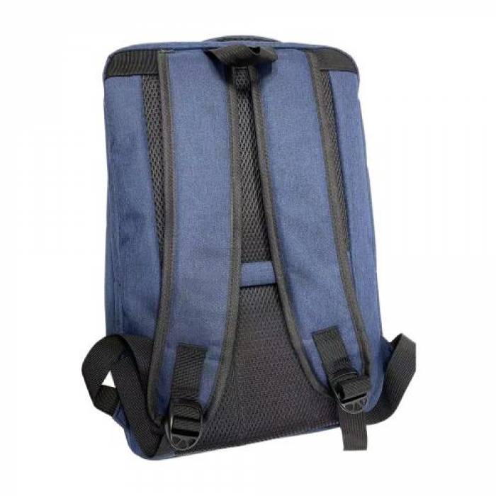 Rucsac Spacer New York pentru laptop de 17inch, Blue