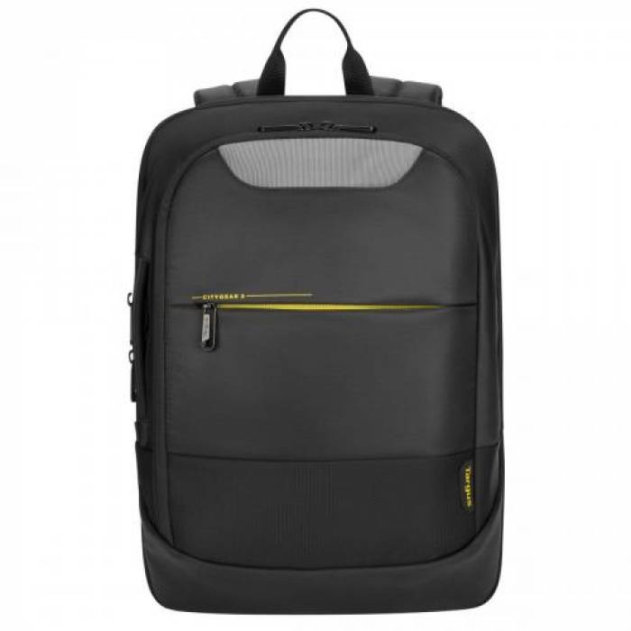 Rucsac Targus CityGear pentru laptop de 15.6inch, Black-Yellow