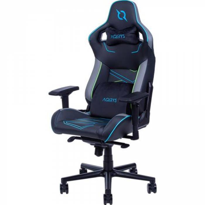 Scaun gaming AQIRYS Hyperion, Black-Blue-Grey