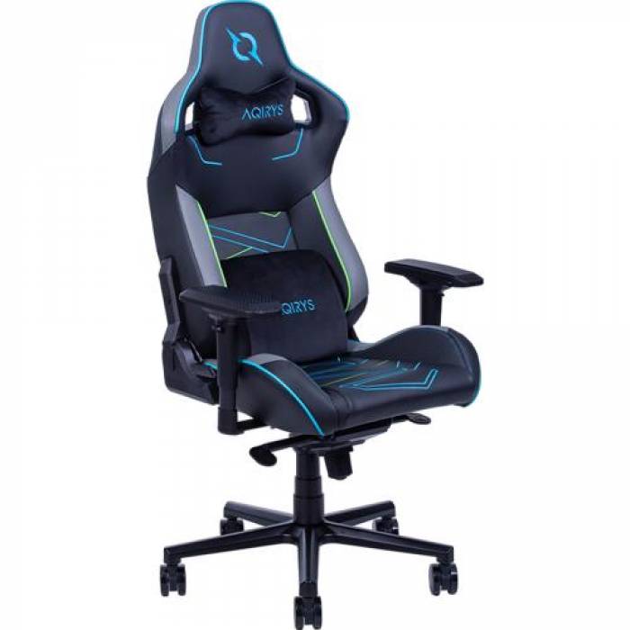 Scaun gaming AQIRYS Hyperion, Black-Blue-Grey