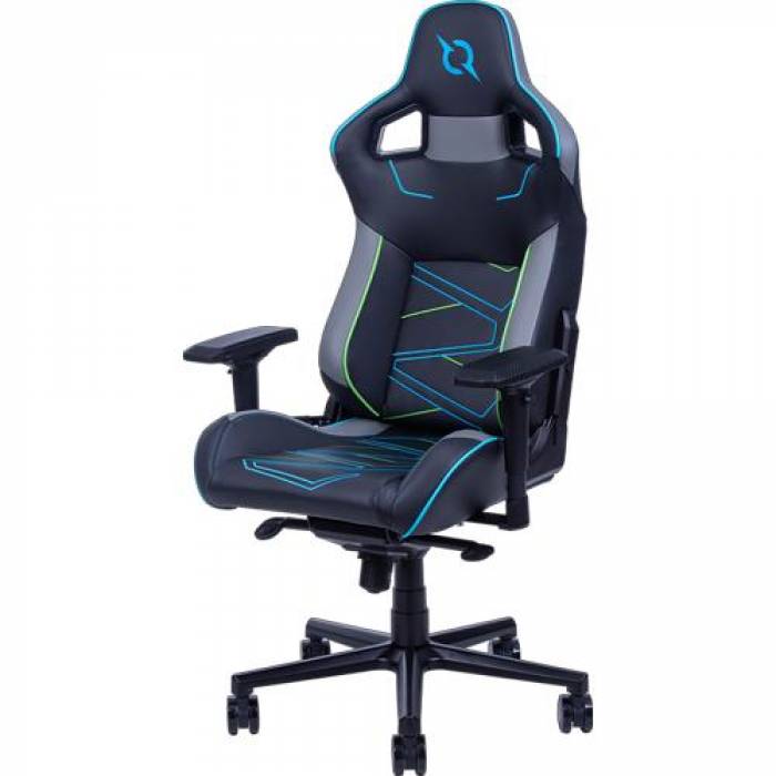 Scaun gaming AQIRYS Hyperion, Black-Blue-Grey