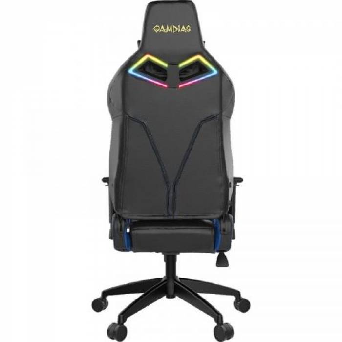 Scaun gaming Gamdias Achilles E1 L, RGB, Black-Blue