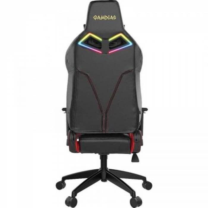 Scaun gaming Gamdias Achilles E1 L, RGB, Black-Red