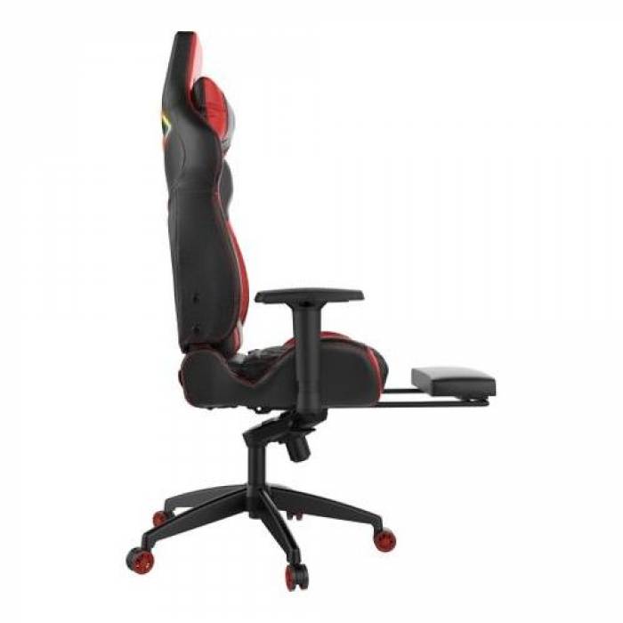 Scaun gaming Gamdias Achilles P1 L, RGB, Black-Red