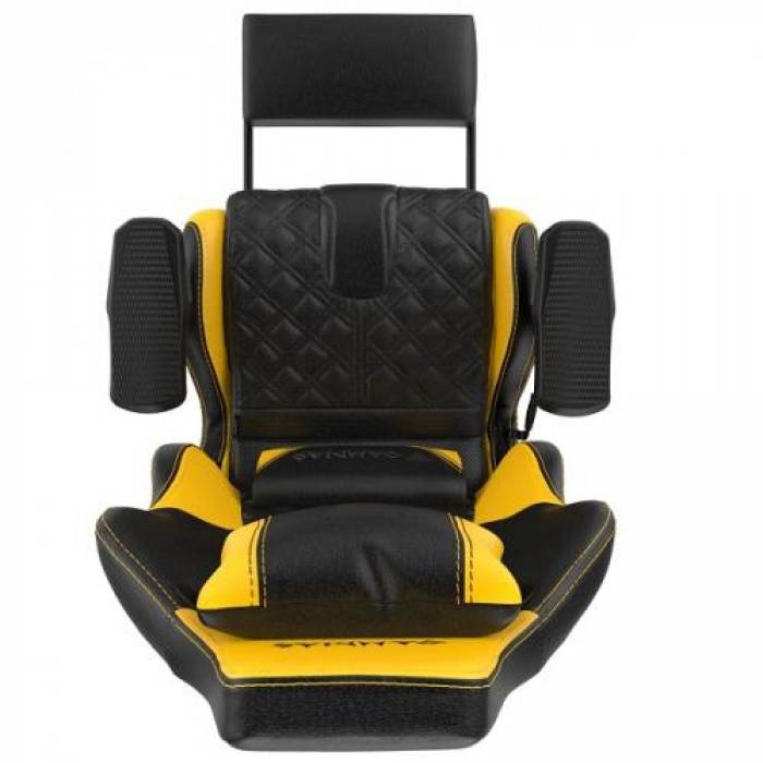 Scaun gaming Gamdias Achilles P1 L, RGB, Black-Yellow