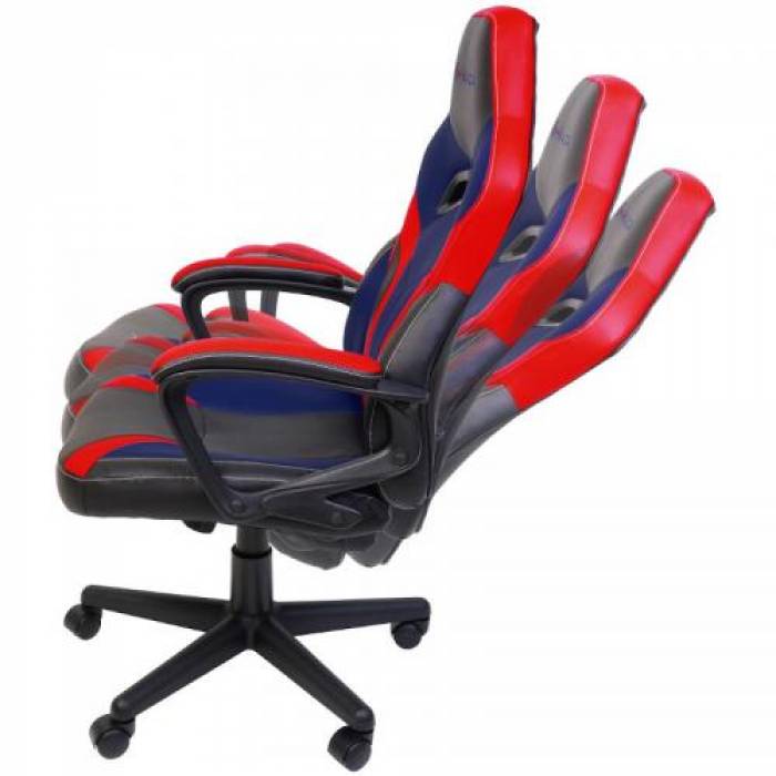 Scaun gaming Inaza Hero, Black-Blue-Red