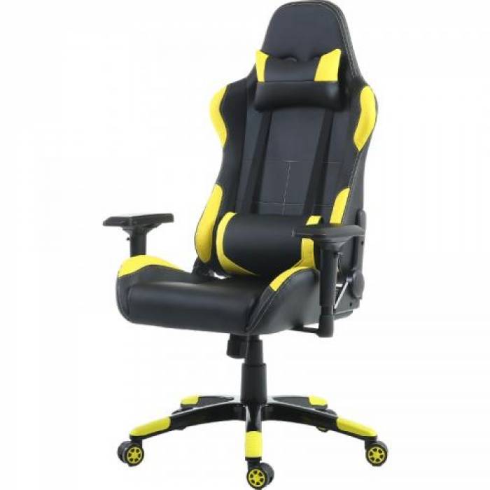 Scaun gaming Inaza Vespa, Black-Yellow