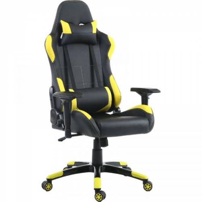 Scaun gaming Inaza Vespa, Black-Yellow