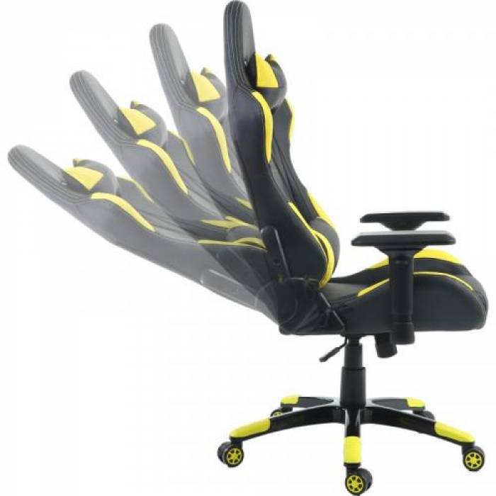 Scaun gaming Inaza Vespa, Black-Yellow