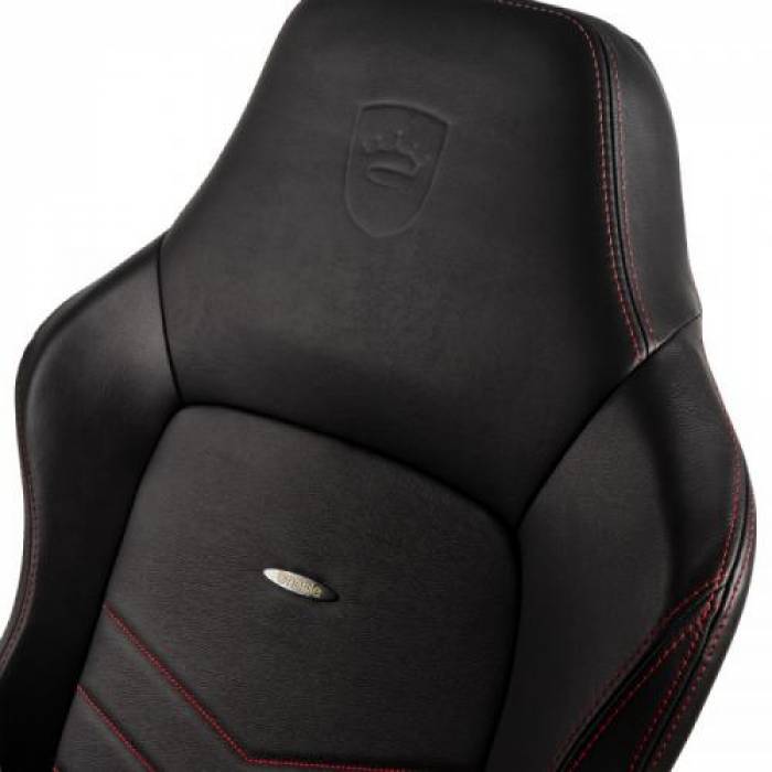 Scaun gaming Noblechairs Hero Real Leather, Black-Red
