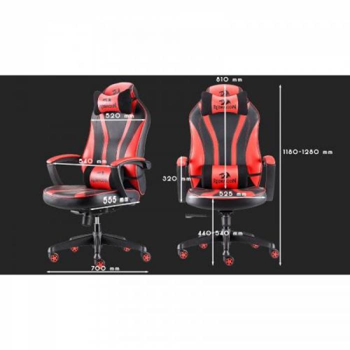 Scaun Gaming Redragon Metis, Black-Red