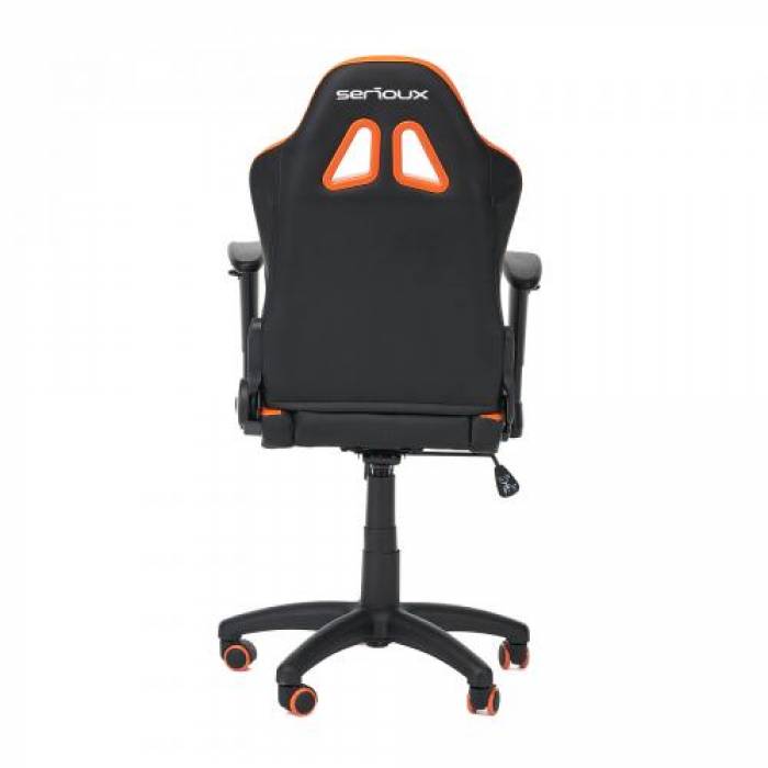 Scaun gaming Serioux Torin Kids, Black-Orange