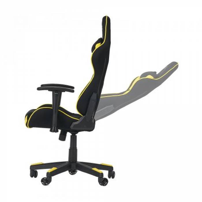 Scaun gaming Serioux Torin TXT, Black-Yellow