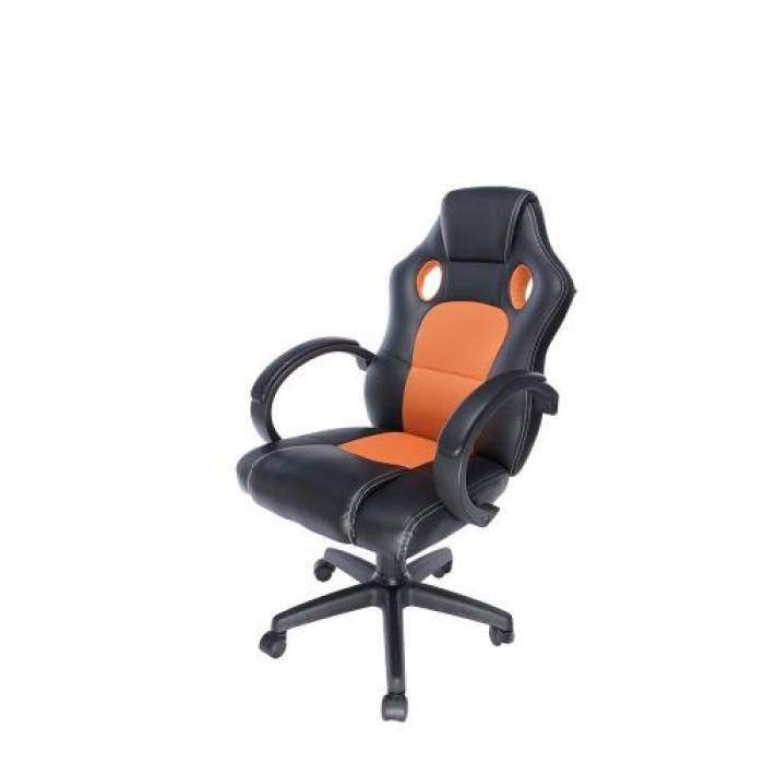 Scaun gaming Spacer SPCH-CHAMP-RNG, Black-Orange Scaun gaming Spacer SPCH-CHAMP-RNG, Black-Orange