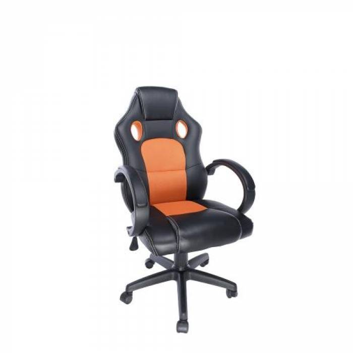 Scaun gaming Spacer SPCH-CHAMP-RNG, Black-Orange Scaun gaming Spacer SPCH-CHAMP-RNG, Black-Orange